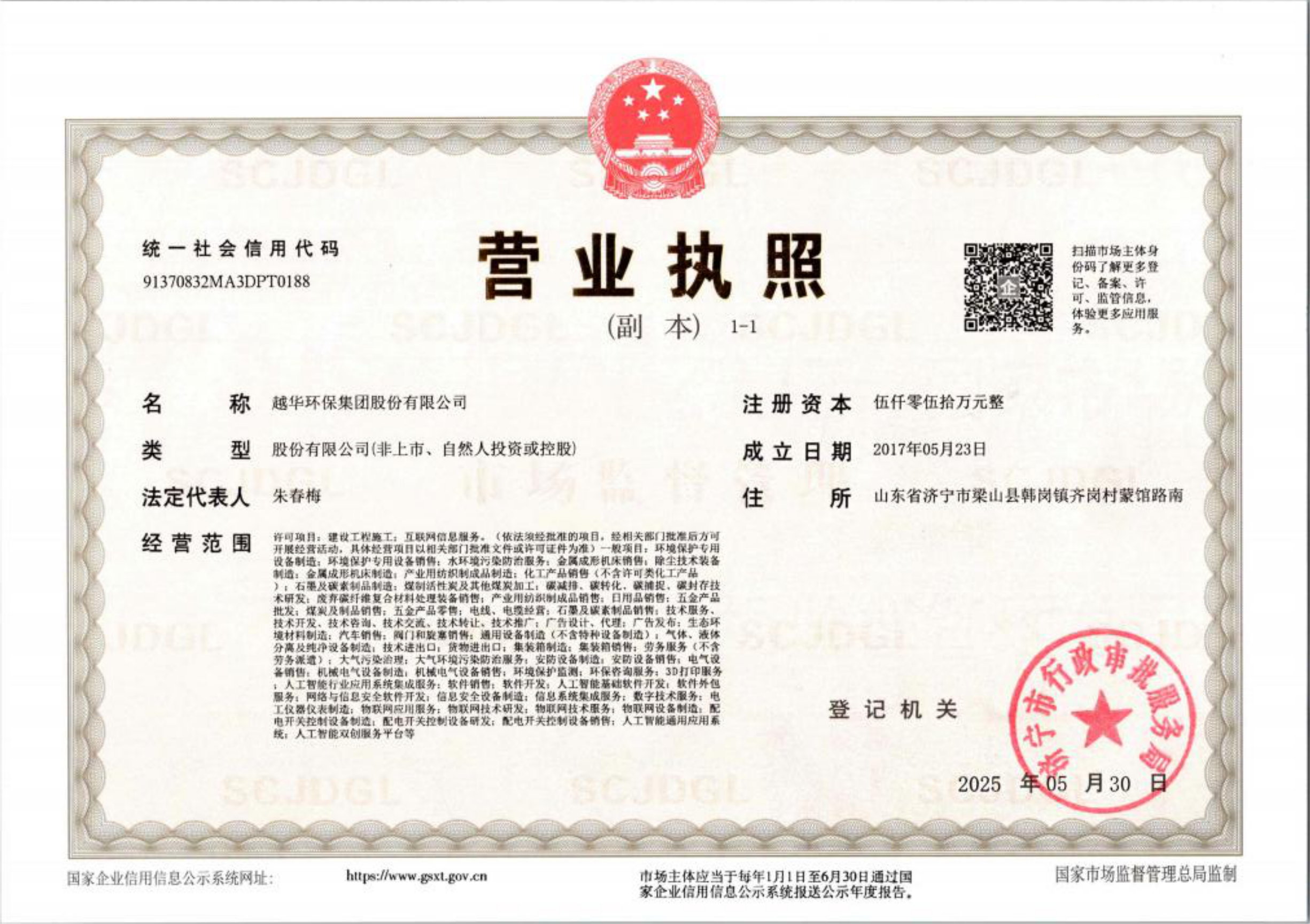 營(yíng)業(yè)執(zhí)照副本